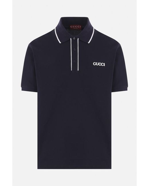 Gucci Blue T-Shirts And Polos for men