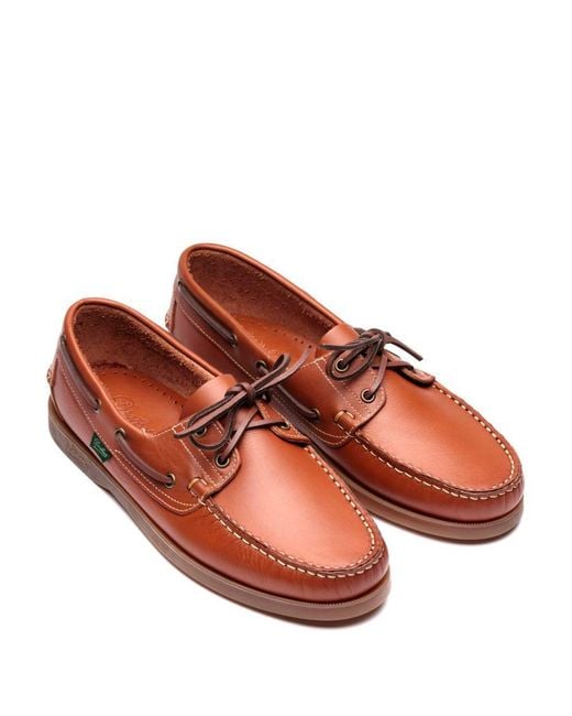 Paraboot Brown Barth Bateaux Shoes for men
