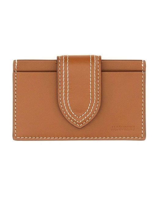 Jacquemus Brown Le Bambino Leather Card Case