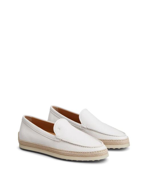 Tod's White Flat Shoes