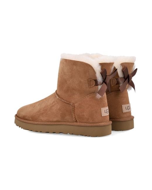 Ugg Brown Mini Bailey Bow Ii Boots