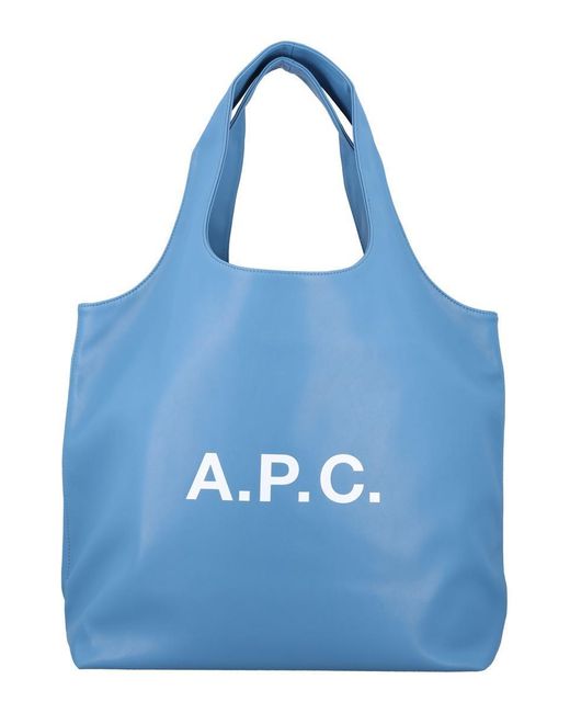 A P C Ninon Tote Bag In Blue Lyst a-p-c-ninon-tote-bag-in-blue-lyst