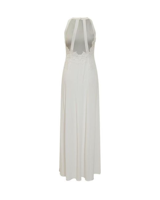 Alberta Ferretti White Satin Enver Dress