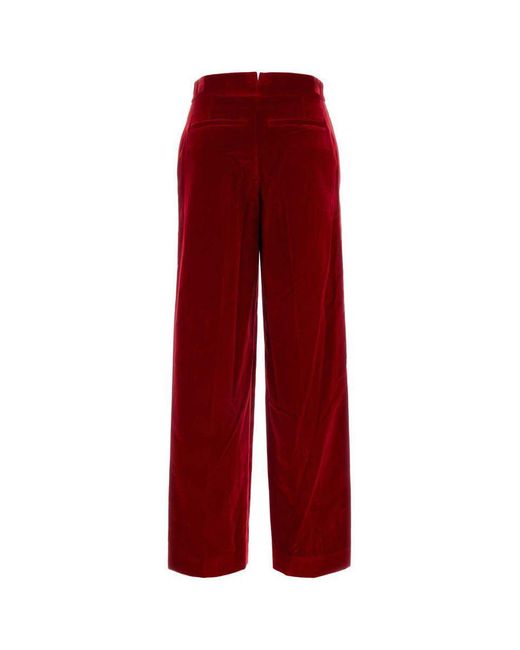 J.W. Anderson Red Velvet Trousers