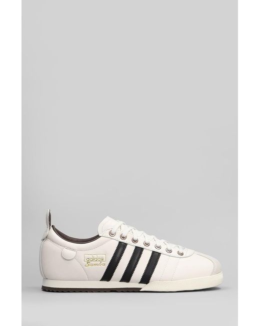 Adidas White Samba 62 Sneakers for men