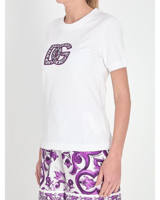 Dolce & Gabbana Dolce&Gabbana Maiolica T-Shirt in White
