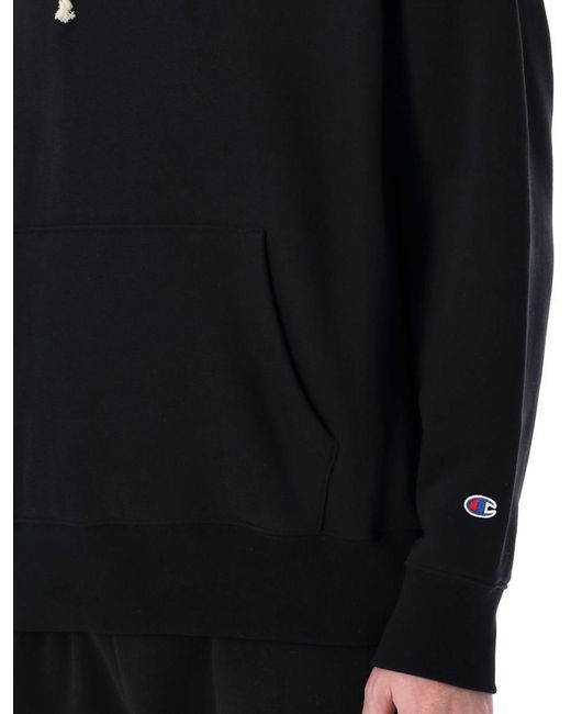 Champion Black Reverse Weave Hoodie for men
