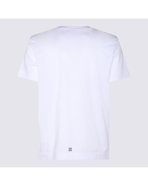 Givenchy White Cotton Logo T-Shirt for men