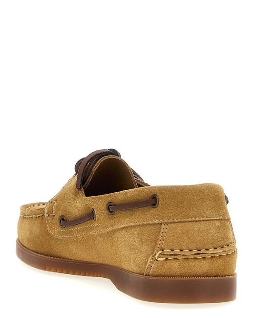 Paraboot Brown 'Barth' Boat Shoe for men