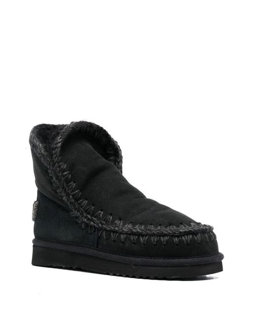 Mou Black Eskimo 18 Glitter Logo Boots