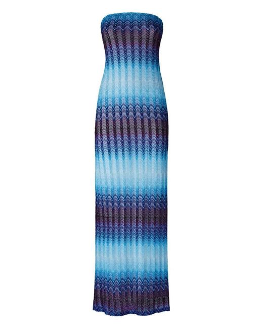 Missoni Blue Faded-Effect Dress
