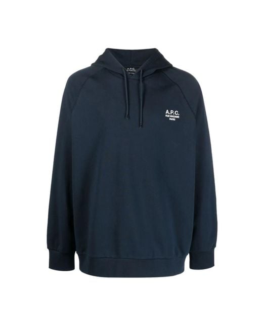 A.P.C. Blue Hoodie Standard Rue Madame Gots for men