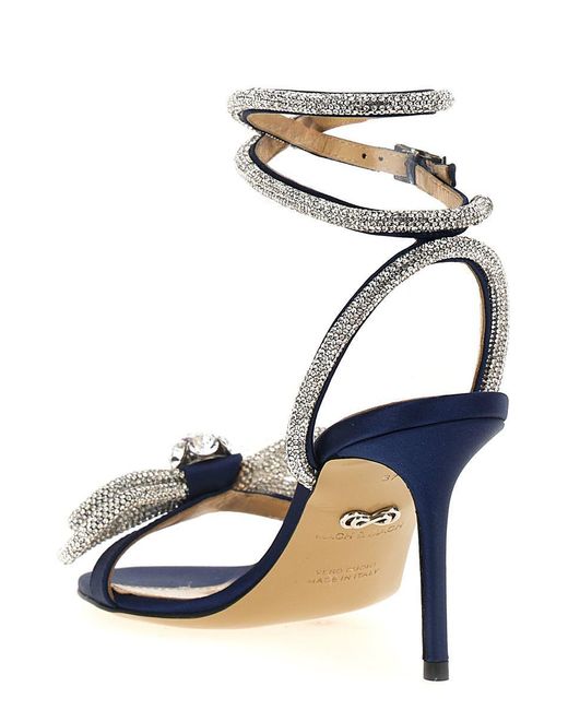 Mach & Mach Blue 'Double Bow' Sandals