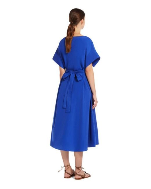 Weekend by Maxmara Blue Finish Electric Midi Dress