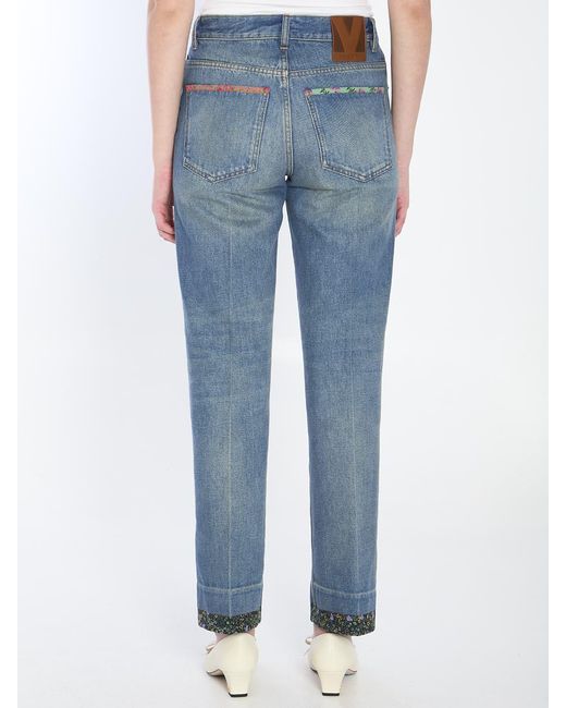 【関税&送料込】Valentino Garavani Floral Print Jeans VALENTINO GARAVANI - Floral print jeans | Leam Roma - Luxury