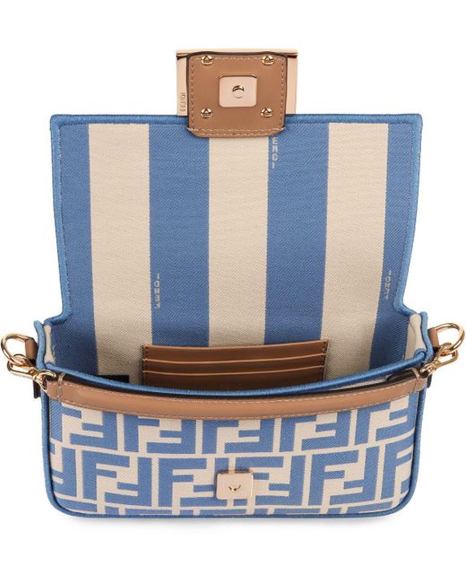 Fendi Blue Fabric Shoulder Bag