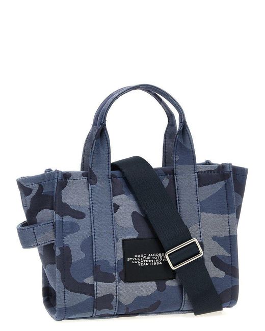 Marc Jacobs Blue 'The Camo Jacquard Small Tote' Handbag