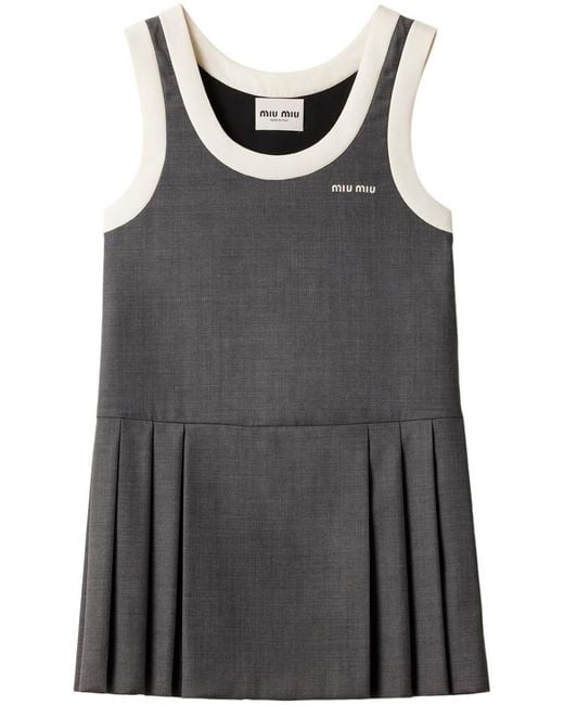Miu Miu Black Strappy Mini Dress