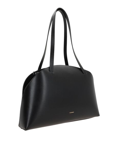【JIL SANDER】関税込☆フラップバッグ ミディアム レザー black Jil Sander Leather Shoulder Bag in Black | Lyst