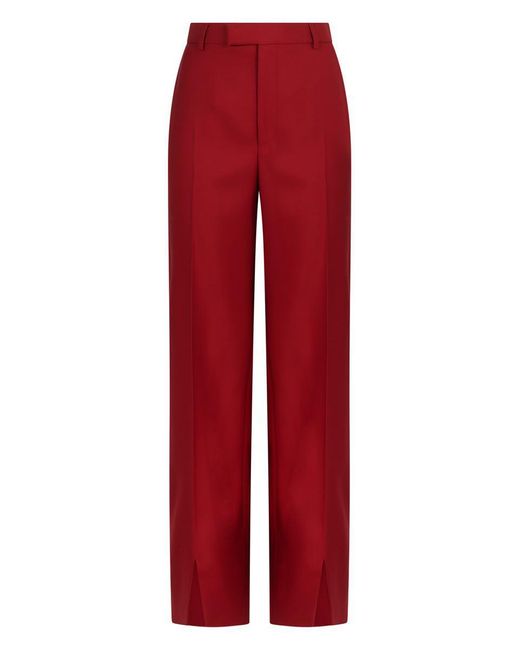 Gucci Red Wool Trousers