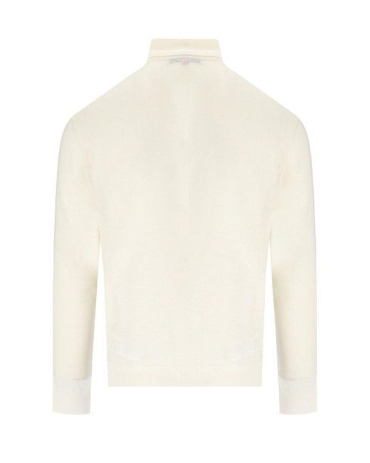 Manuel Ritz White Cream Turtleneck Jumper for men