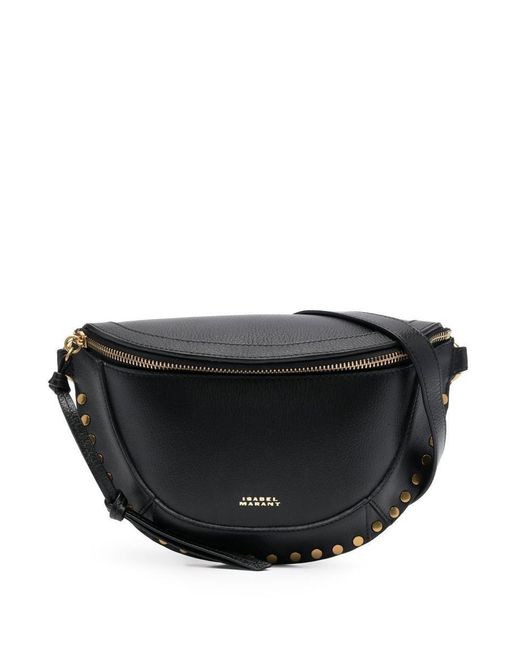 Isabel Marant Black Skano Stud-Embellished Belt Wit Shoulder Strap Bags