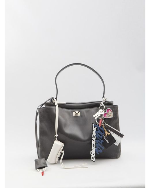 Balenciaga Gray Medium Rodeo Bag With Charms