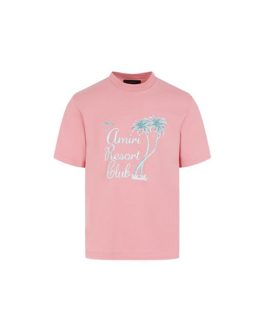 Amiri Pink Resort Club Tee for men