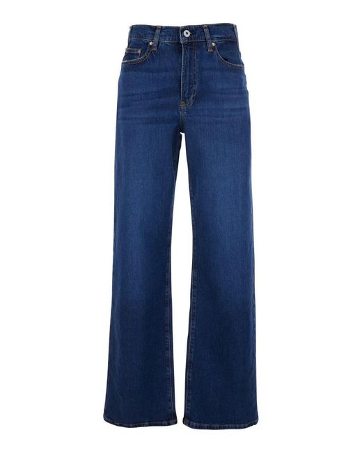 AG Jeans Blue Jeans With Logo Detail On The Pocket And Logo Patch On The Rear