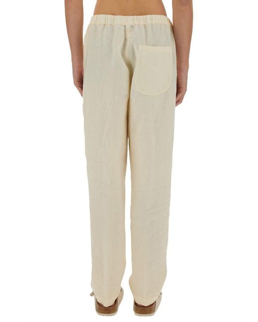 120% Lino Natural Drawstring Pants for men