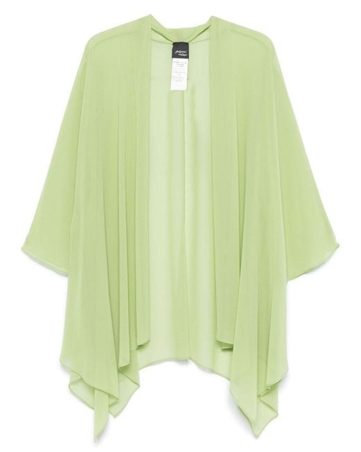 Marina Rinaldi Green 'Umberta' Open Blouse Semi-Trasparent