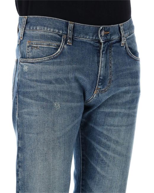 Emporio Armani Blue J45 Regular Fit Jeans for men