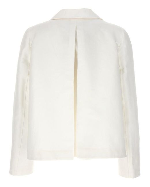 Marni White Flared Blazer