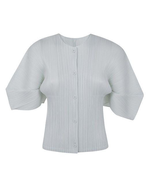 Pleats Please Issey Miyake Gray Monthly Colors: April Cardigan