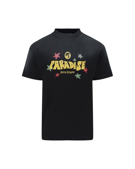 Palm Angels Black T-Shirts And Polos for men