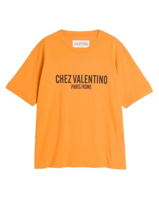 Valentino Garavani Orange Chez Cotton T-Shirt for men