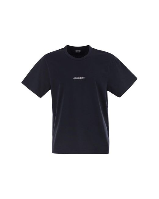 C P Company Blue Cotton Jersey T-Shirt for men