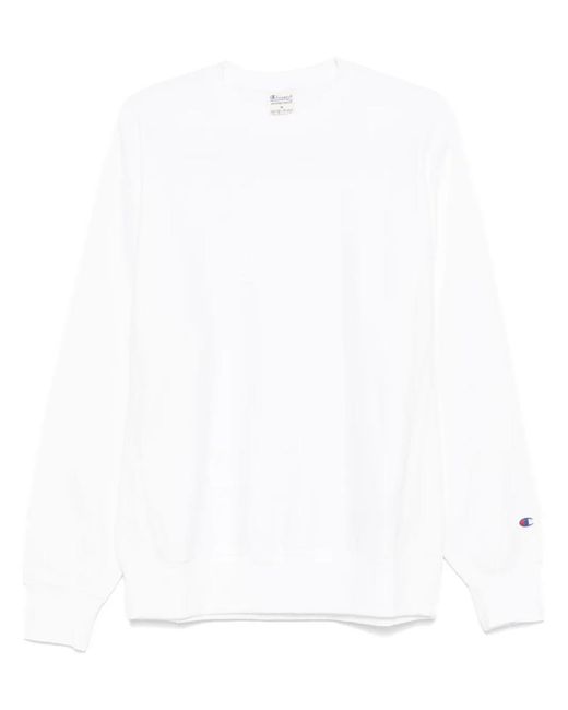 Champion White Relaxed Crewneck Sweatshirt for men