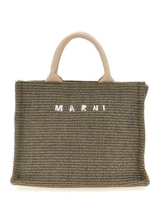 Marni Green 'Mini Tote' Shopping Bag