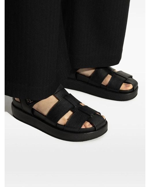 Tory Burch Black Kira Fisherman Sport Leather Sandals