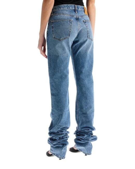 The Attico Blue Extra Long Denim Jeans For Tall Individuals