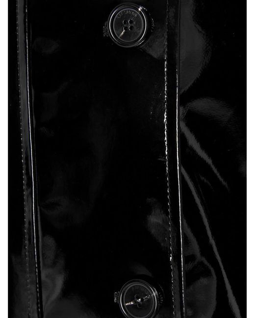 Raf Simons Black Vinyl Trench Coat
