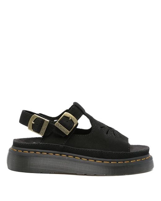 Dr. Martens Black Dunnet Flower Shoes
