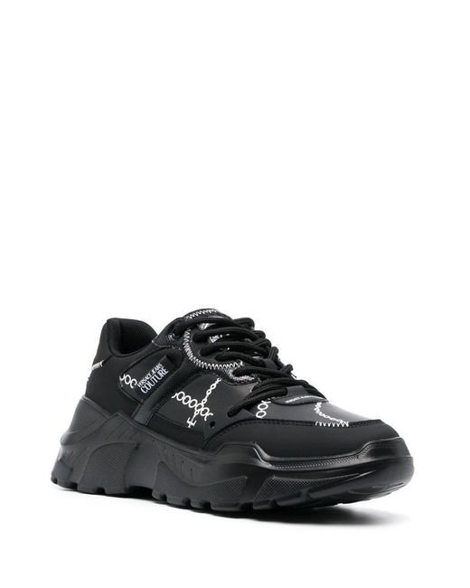 Versace Jeans Couture Black Speedtrack Chain Couture Sneaker for men