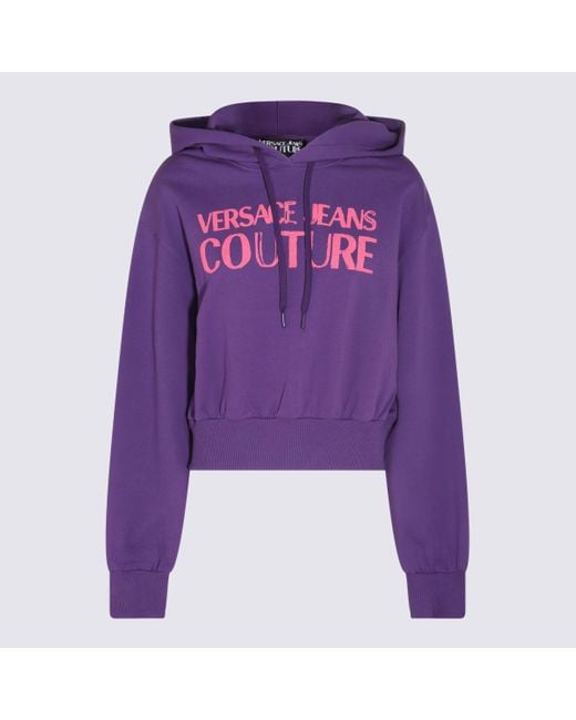 Versace Jeans Couture Purple Cotton Sweatshirt