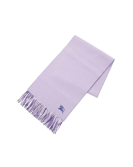 Burberry Purple Reversible Cashmere Scarf