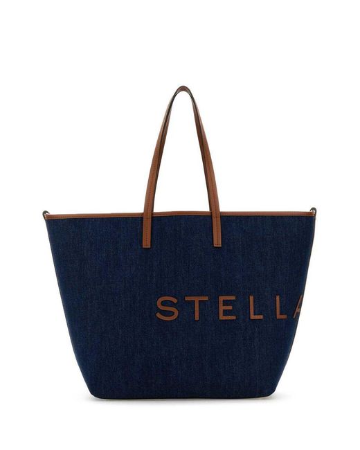 Stella McCartney Blue Ecological Denim Tote Bag