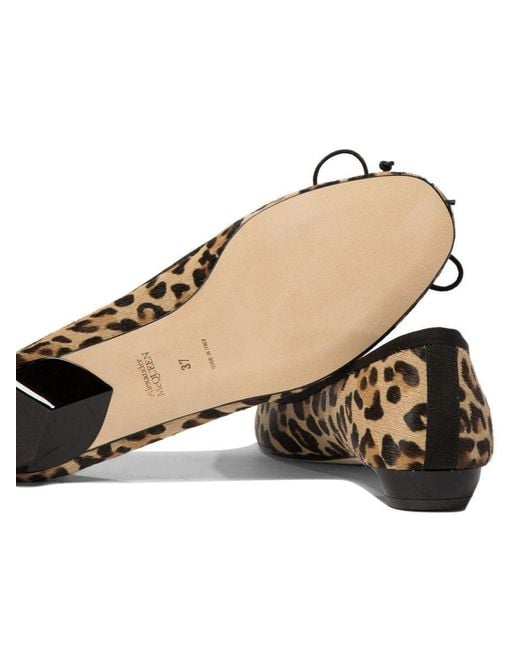 Alexander McQueen Brown Leopard Armadillo Ballerinas
