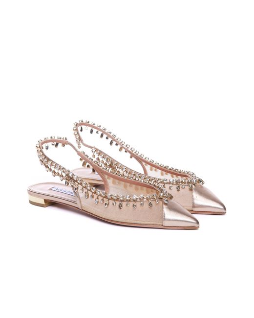 Aquazzura Pink Flat Shoes