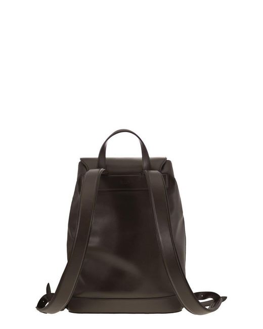 Tod's Black T Timeless Medium Leather Backpack for men